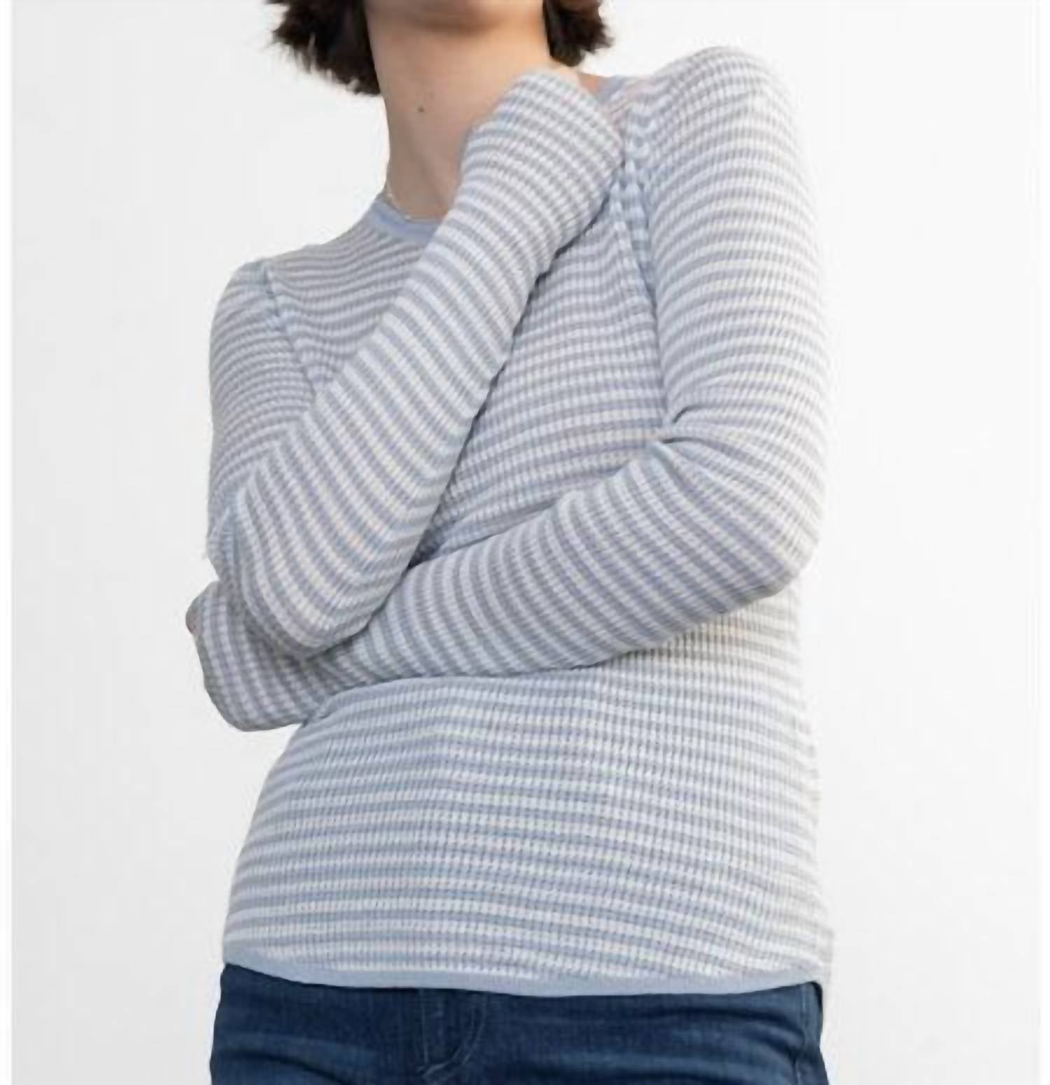 Margaret O'Leary - Shirtail Waffle Crew Top