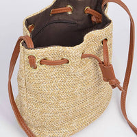 3Am By H&D Accessories - Women's Woven Straw Bucket Bag