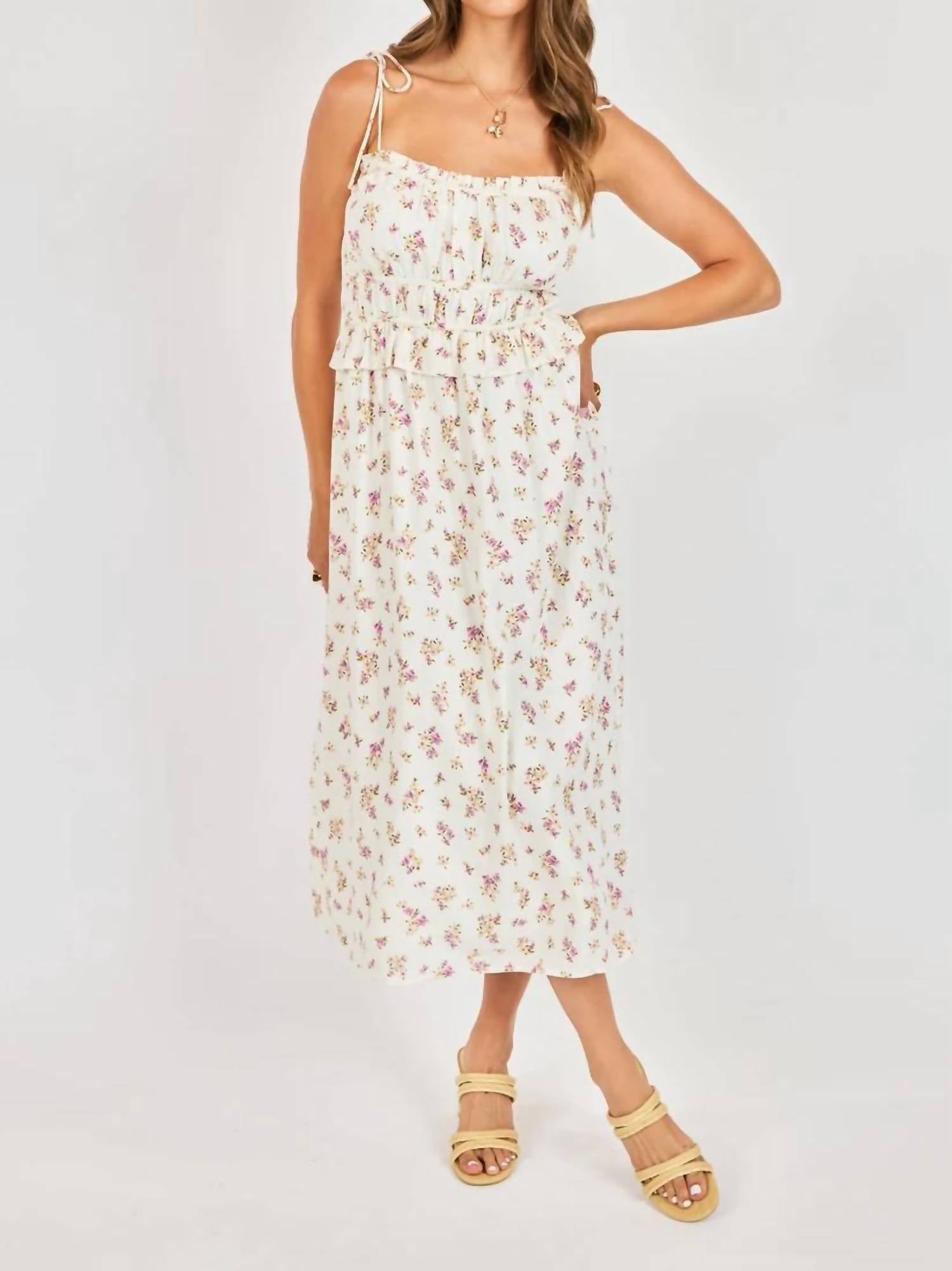 Nouveau And Vintage - Bouquet Sweetheart Midi Dress