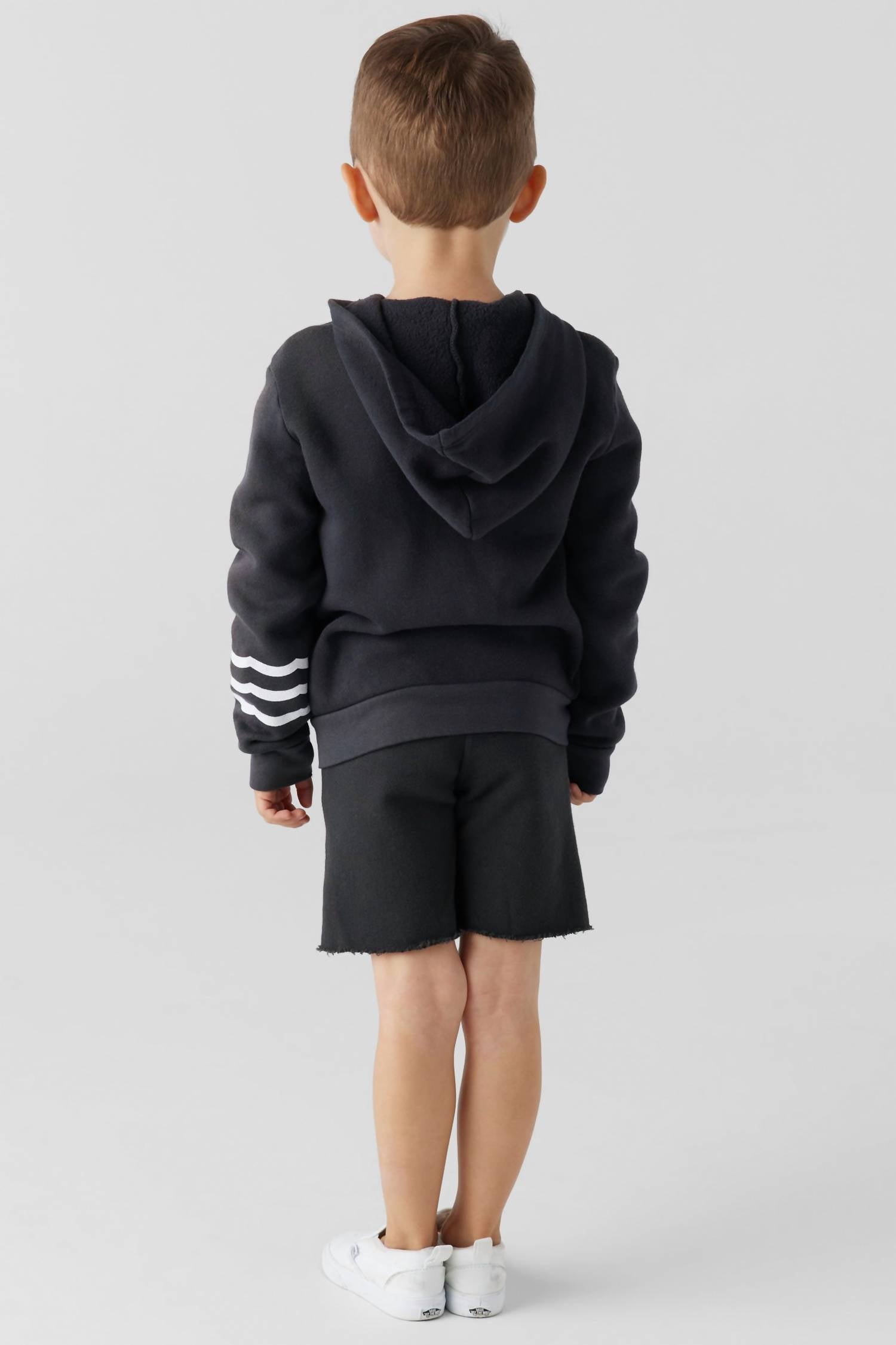 SOL ANGELES Wave Hoodie in black - kids' shirt - alternate view