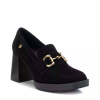 Xti - Women's Suede Heeled Loafers