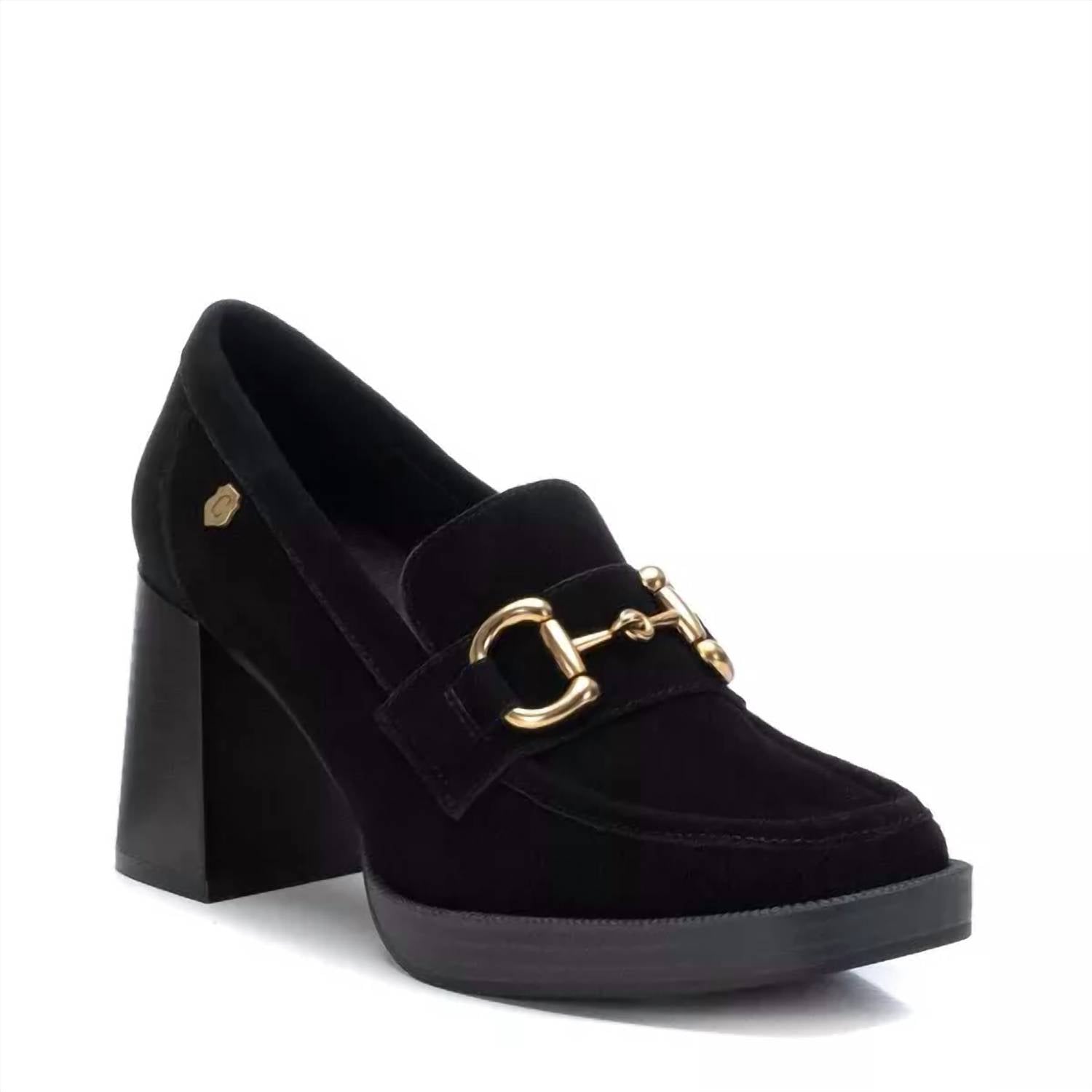 Xti - Women's Suede Heeled Loafers