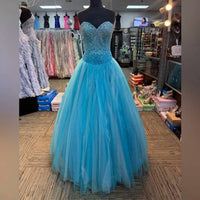 Karishma Creations Women's Prom Dress in turquoise - women's dress - detail view