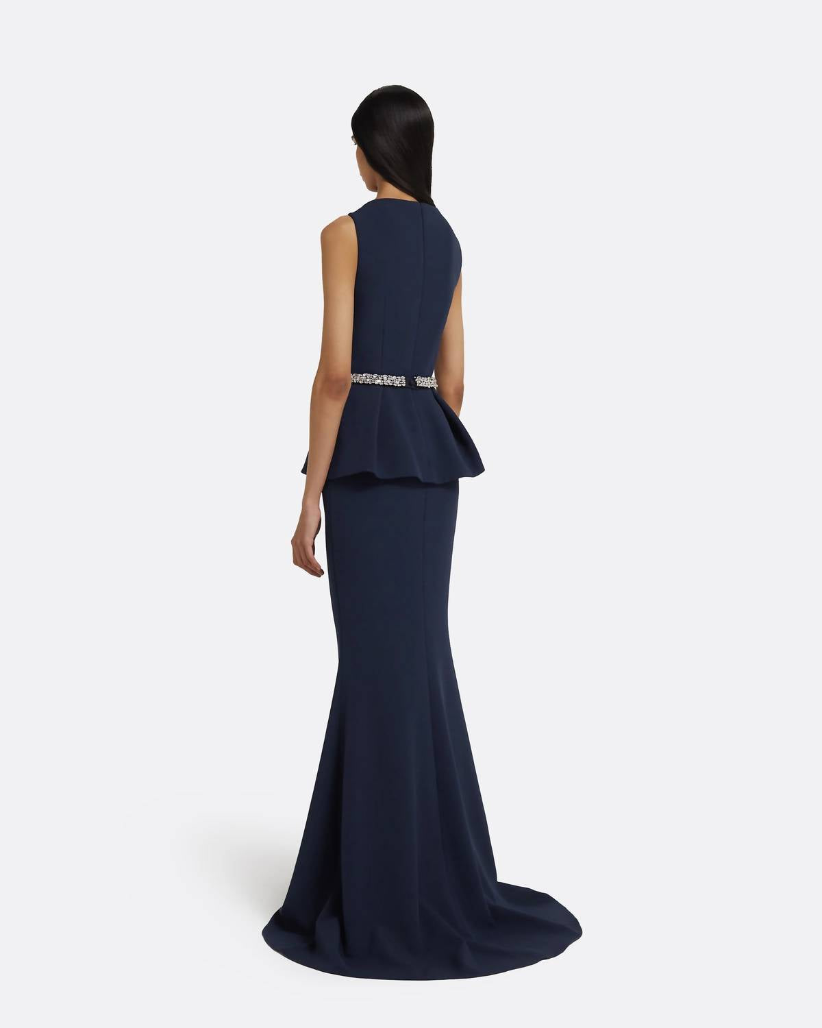 Safiyaa - Carter High Boatneck Gown
