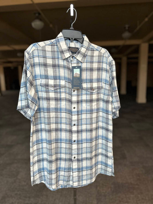 Pendleton - Men's Short Sleeve Malone Linen Shirt