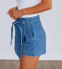 By Together - Denim Bow Skort