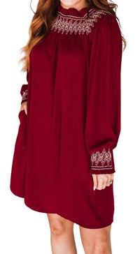 Layerz Clothing - Women's Embroidered Smocked Dress