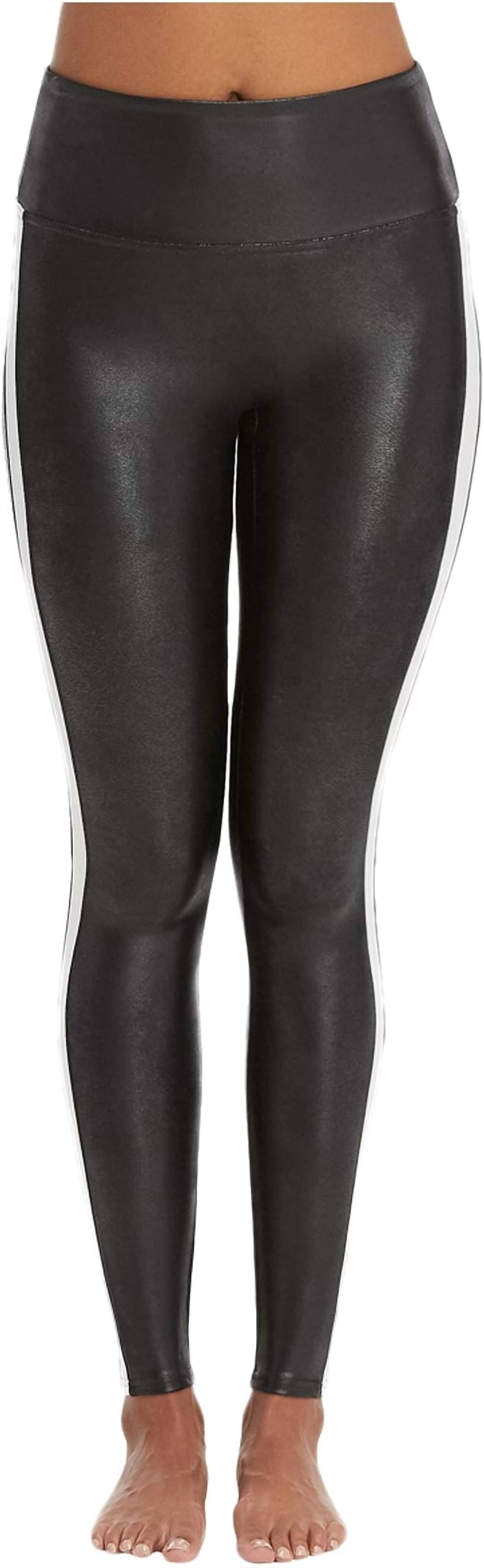 Spanx - Faux Leather Stripe Leggings