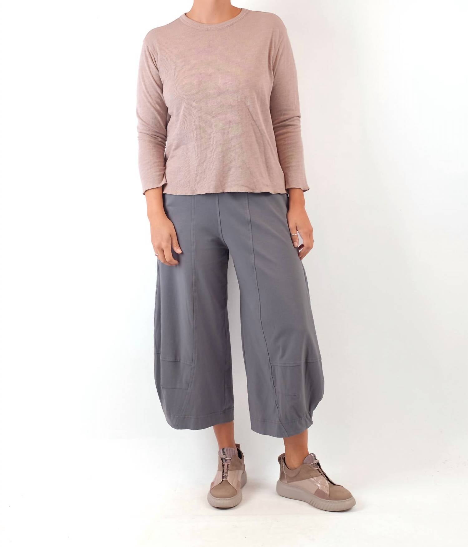 Gerties - Cotton Knit Tuck Hem Pants