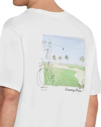 TOMMY BAHAMA Drawn to the Course T-Shirt in white - men's t-shirt - detail view