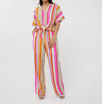 Esqualo - Birit Knot Striped Blouse