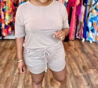 Zenana - Soft French Terry Loungewear Short Set