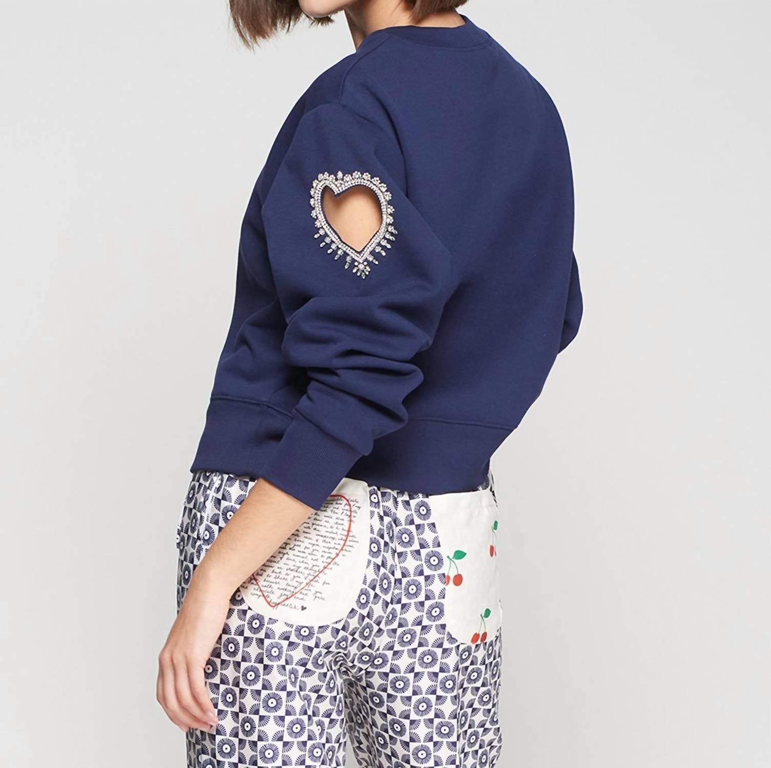 Vilagallo - With Heart Sleeve Top - Plus
