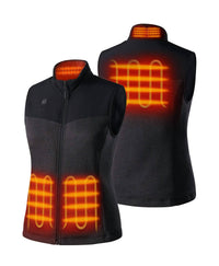 Ororo Augusta Heated Sweater Fleece Vest in dark heather gray - women's jacket - view 8