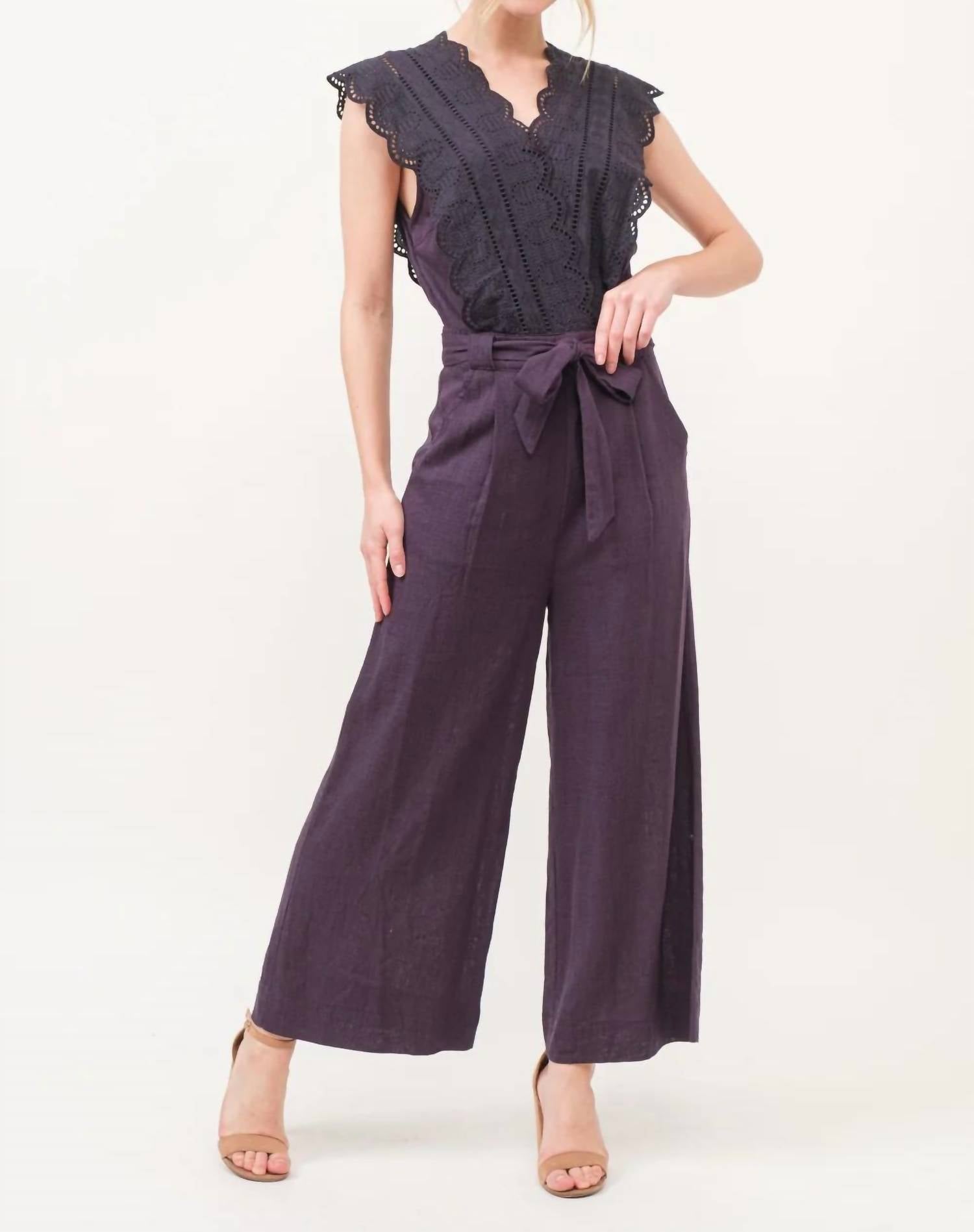 And The Why - Lovely In Lace Jumpsuit
