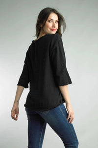 Tempo Paris - Linen Top With Fringe