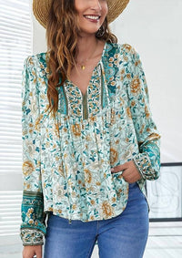 Esley Collection - Bohdi Boho Floral Blouse