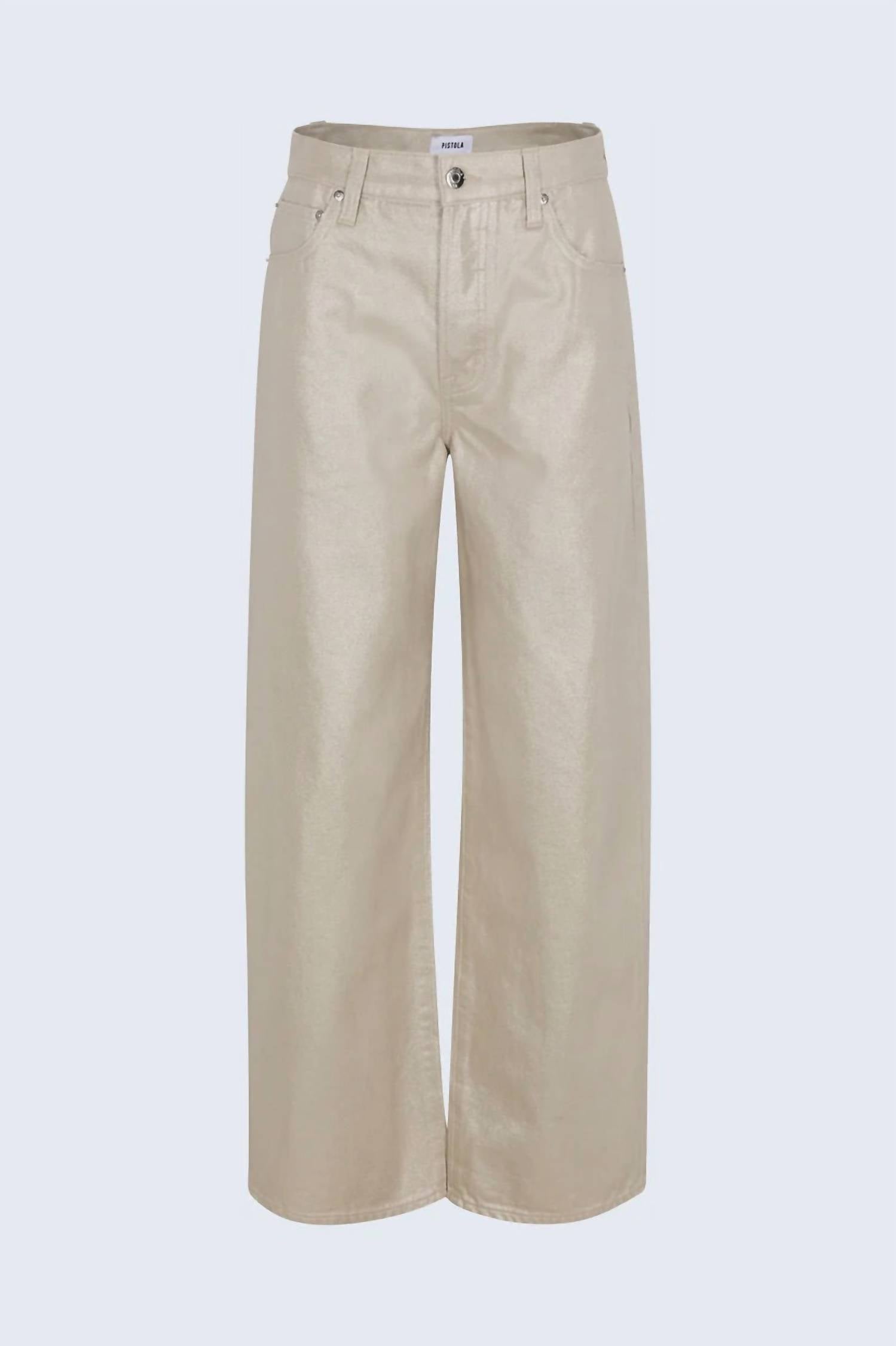 PISTOLA Tate High Rise Bowed Wide Leg Jeans in champagne luster 1 - women's jeans - view 7