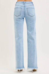 Risen - Tilton Tummy Control High Rise Long Straight Jeans