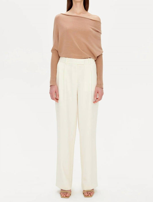 Jonathan Simkhai - Lavina Draped Off Shoulder Sweater