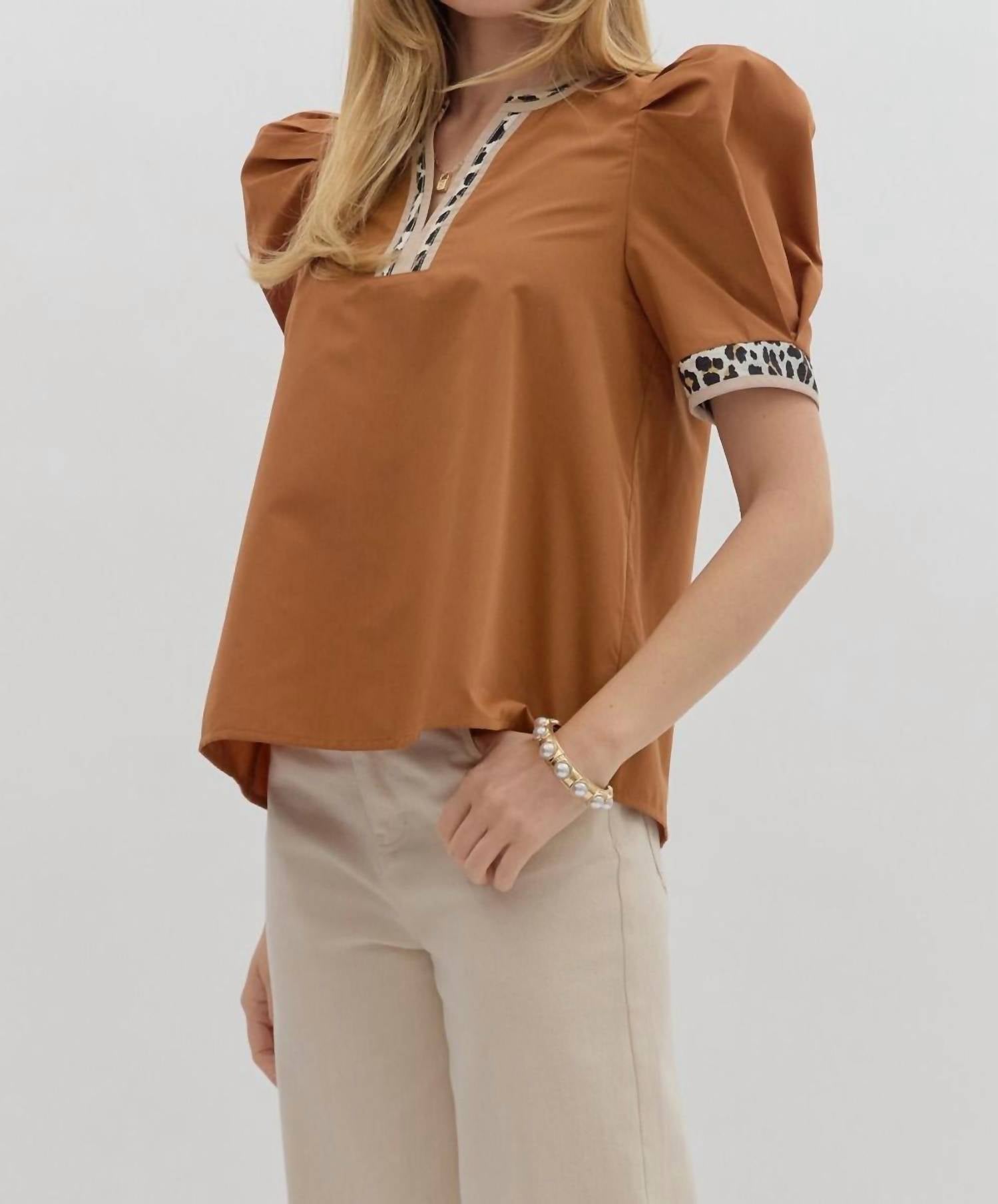 Entro - Samara Bubble Sleeve Top