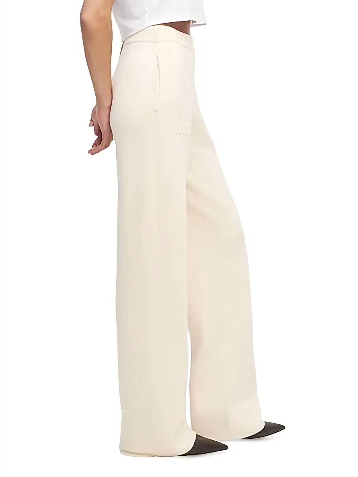 Favorite Daughter Do Not Use Fatigue Sisters Wide Leg Pants in cream - women's pants - alternate view