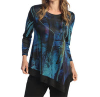 Jess & Jane - Eclipse Asymmetrical Slinky Top - Plus
