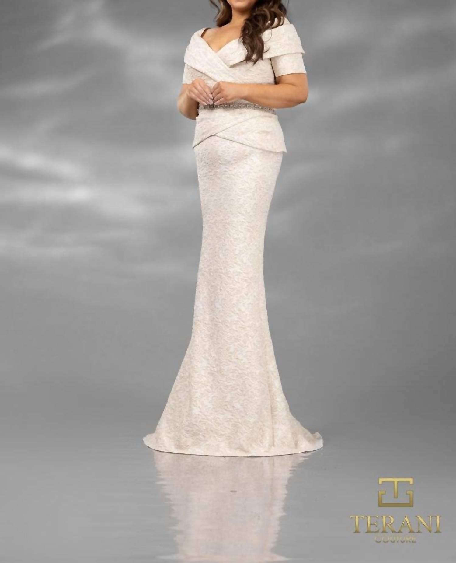 Terani Couture - Mother Of The Bride Off-shoulder Long Gown