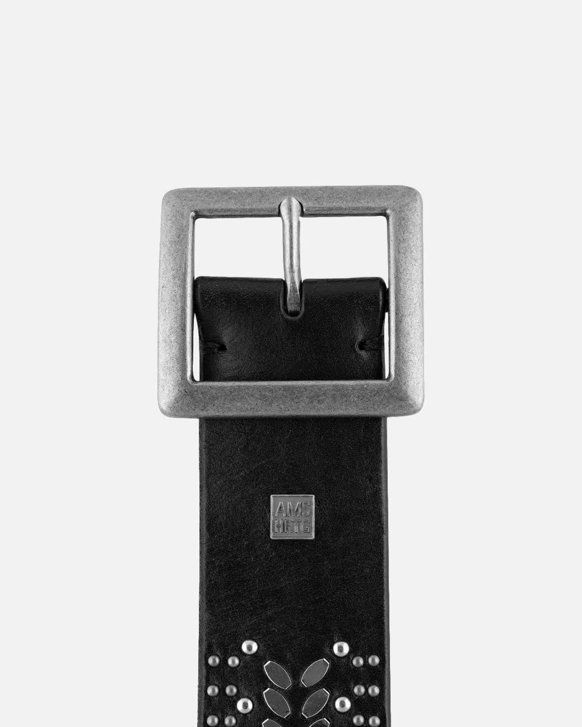 Amsterdam Heritage - Women's Ezra Studded Leather Belt With Square Buckle