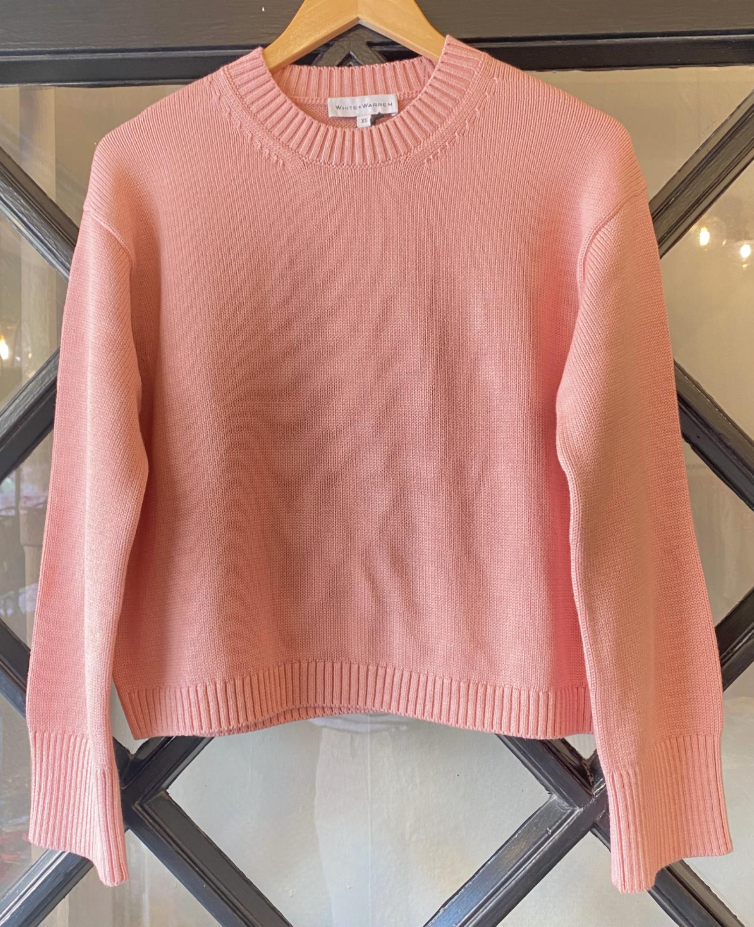 White + Warren - Cotton Easy Crewneck Sweater