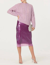 Astr - Shirin Sequin Pencil Skirt