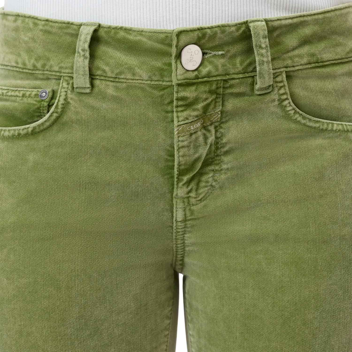 CLOSED Baker Velvet Skinny Jean in pistachio green - women's jeans - view 4