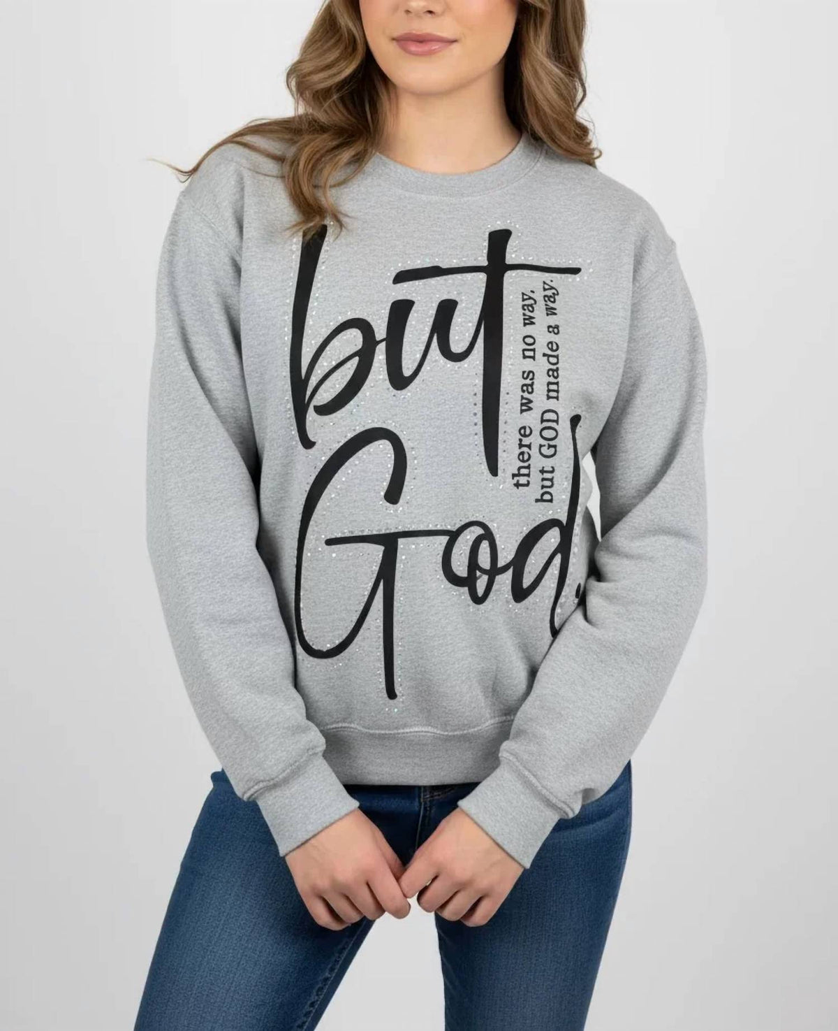 Wild Tribe Screen Prints - But God Long Sleeve Sweatshirt