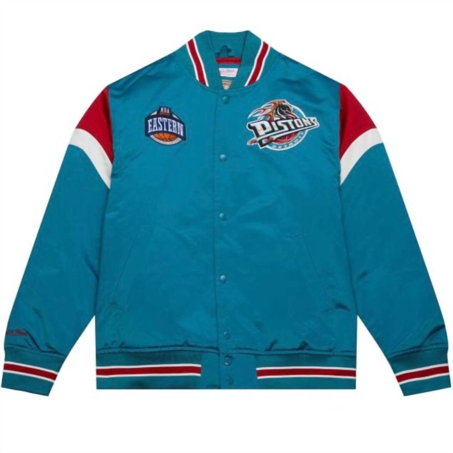 Mitchell & Ness - Men's Nba Detroit Pistons Heavyweight Satin Jacket