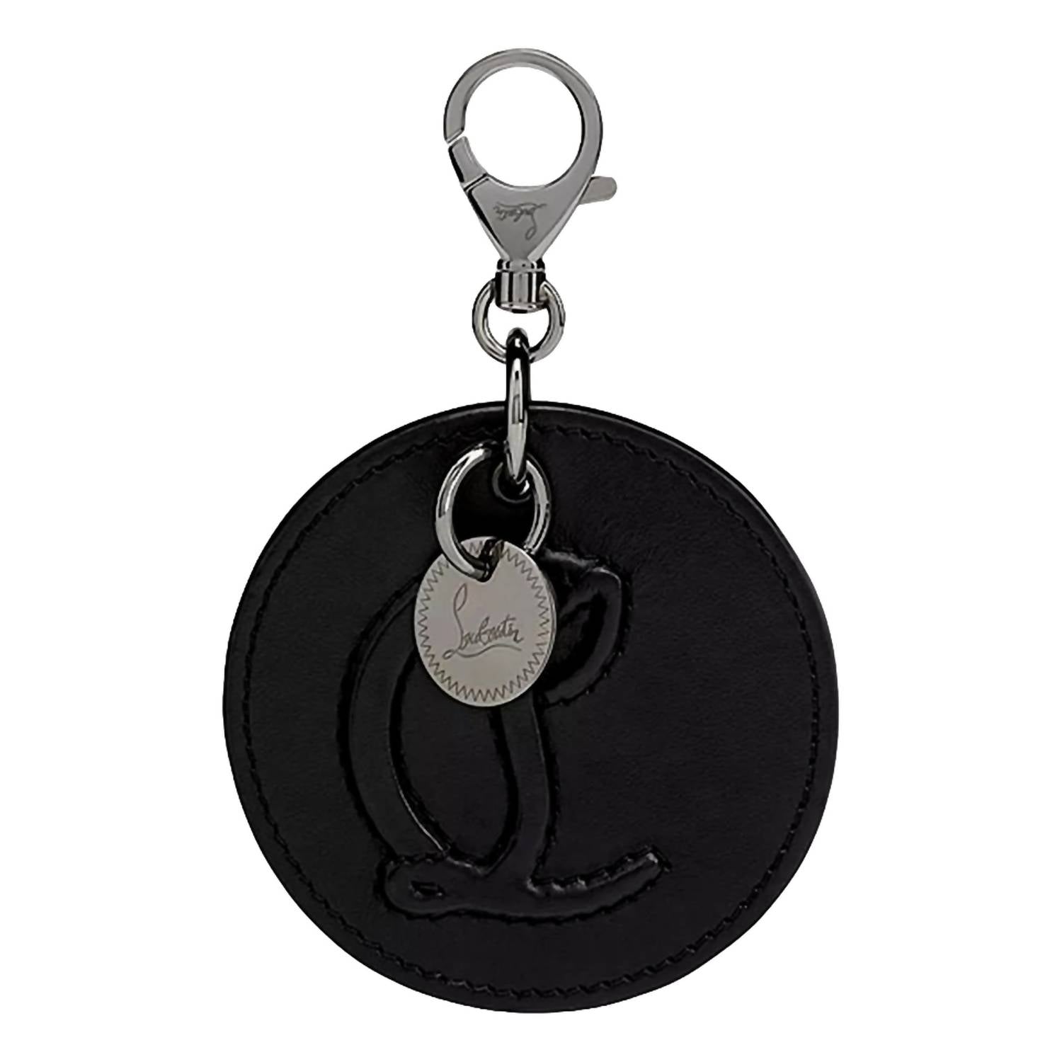 Christian Louboutin - Women's Round Leather Logo Bag Charm Keychain