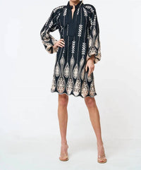 Ciebon - Dianna Embroidered Drip Mini Dress