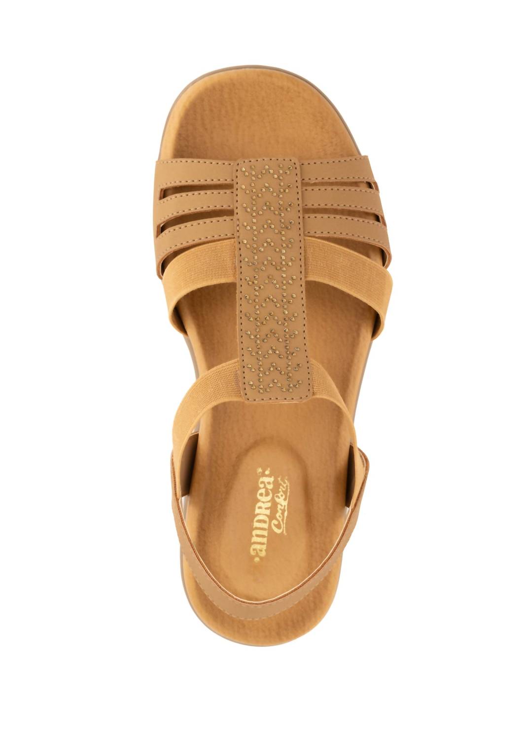 Andrea Women's Low Wedge Heel Sandal in brown - women's sandal - view 4