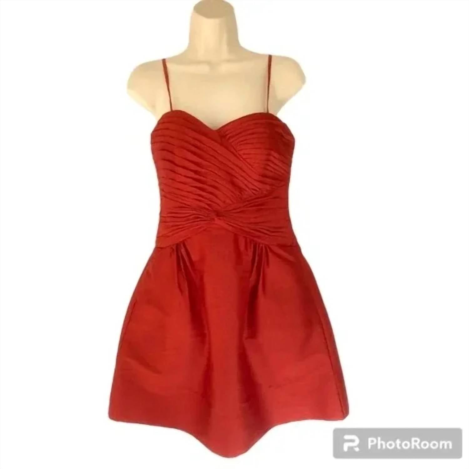 Liliana - Spaghetti Strap Ruched Bodice Mini Dress