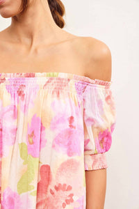 Mustard Seed - Sunset Bloom Off The Shoulder Mini Dress