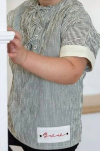 Bonjour - Boys Striped Laced Two-piece