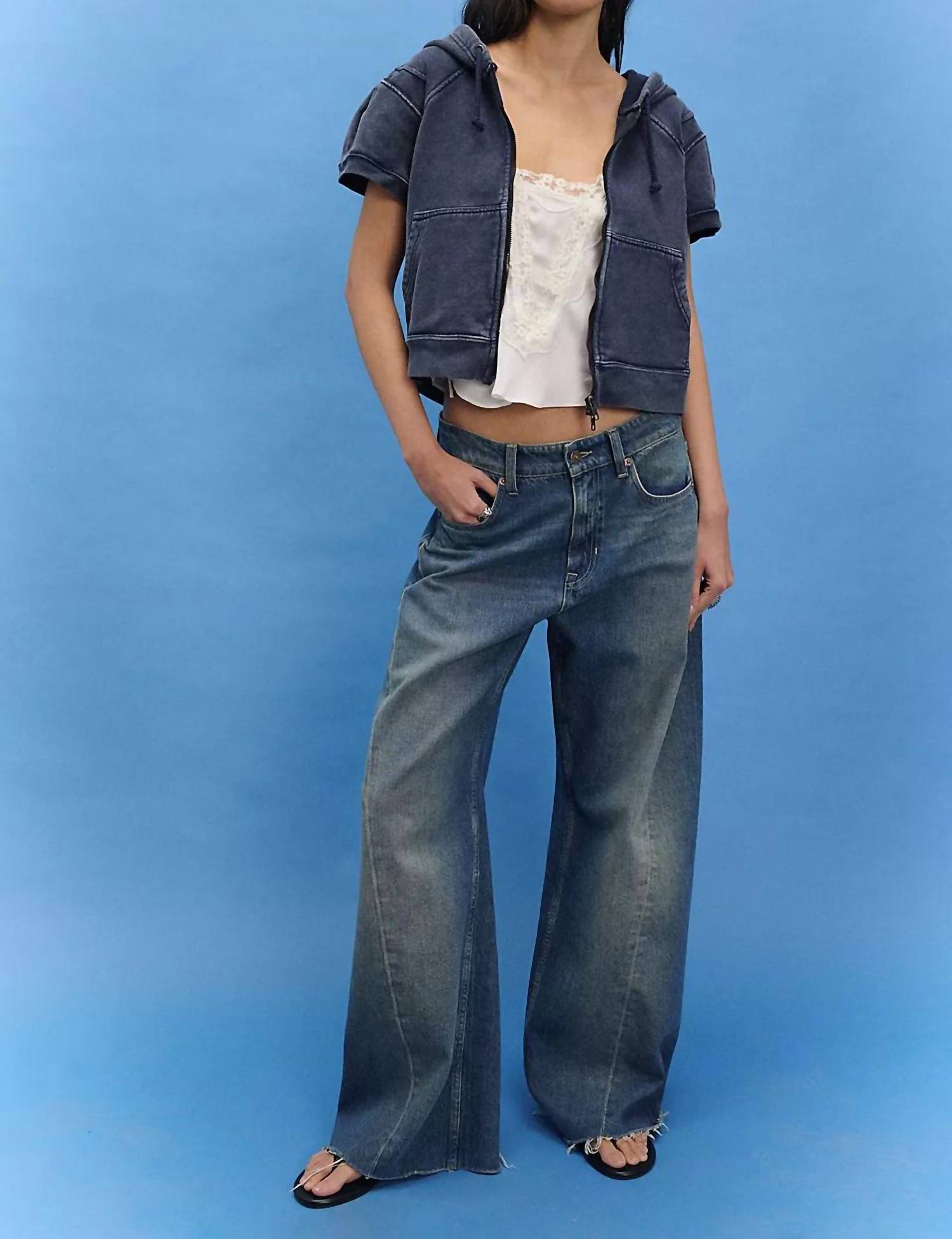 Free People - Summer Cropped Sweatshirt