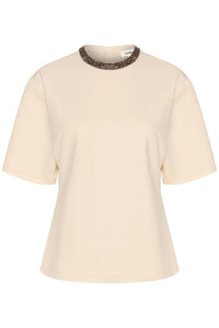 Soaked In Luxury - Magana Glitter Short Sleeves Blouse