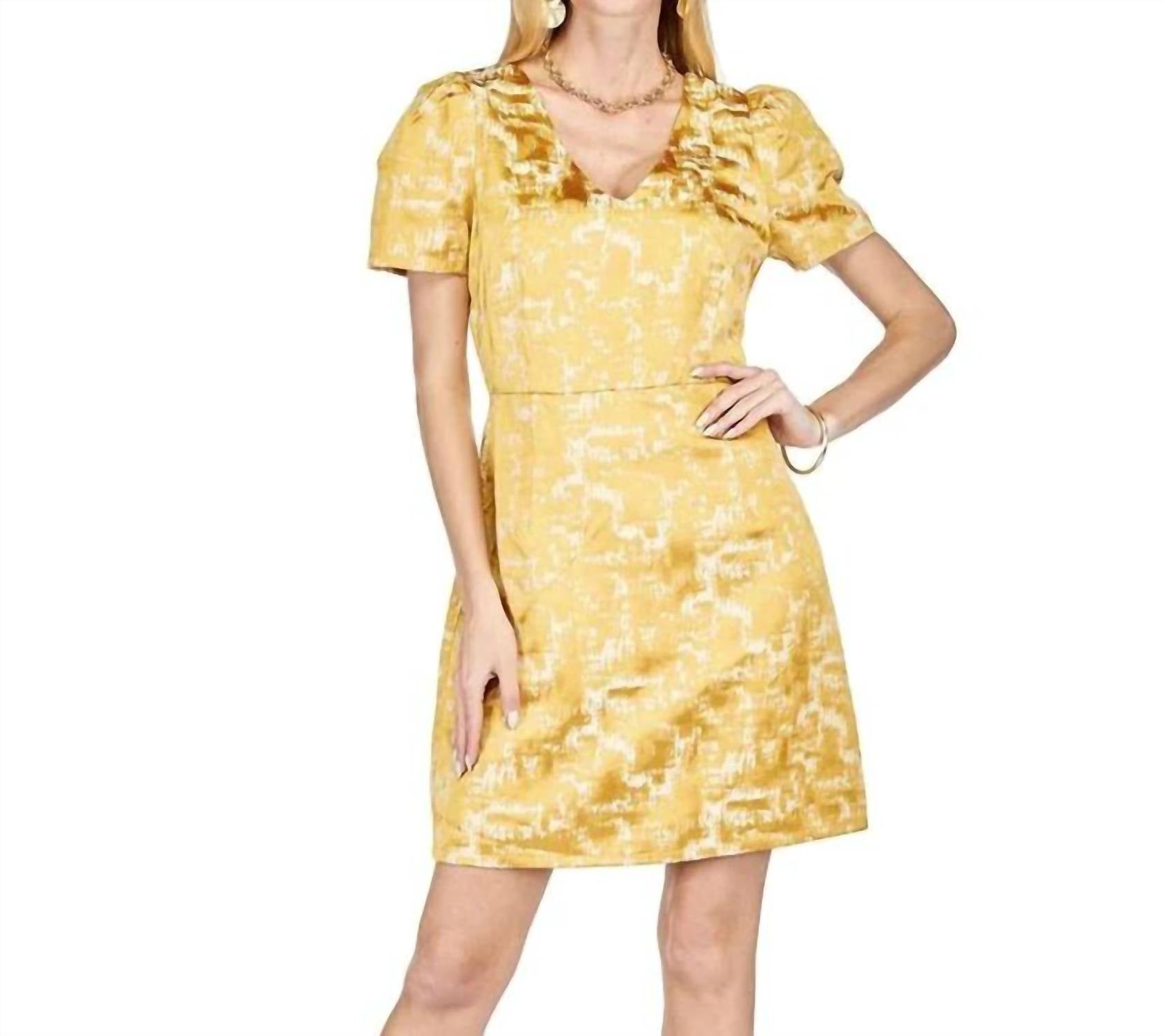 Jade - V Neck Gathers Dress