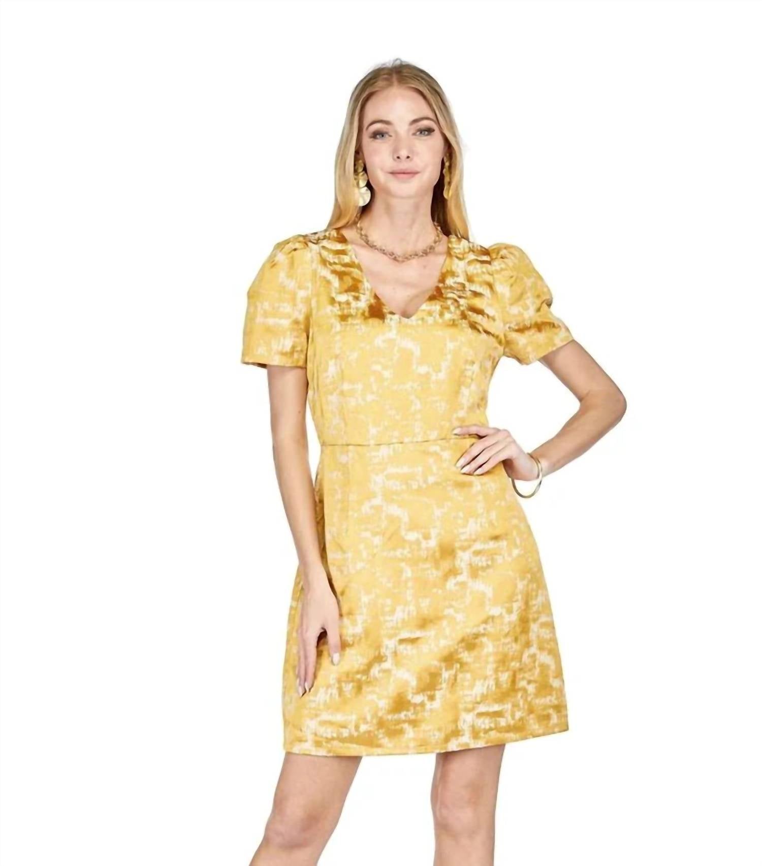 Jade - V Neck Gathers Dress