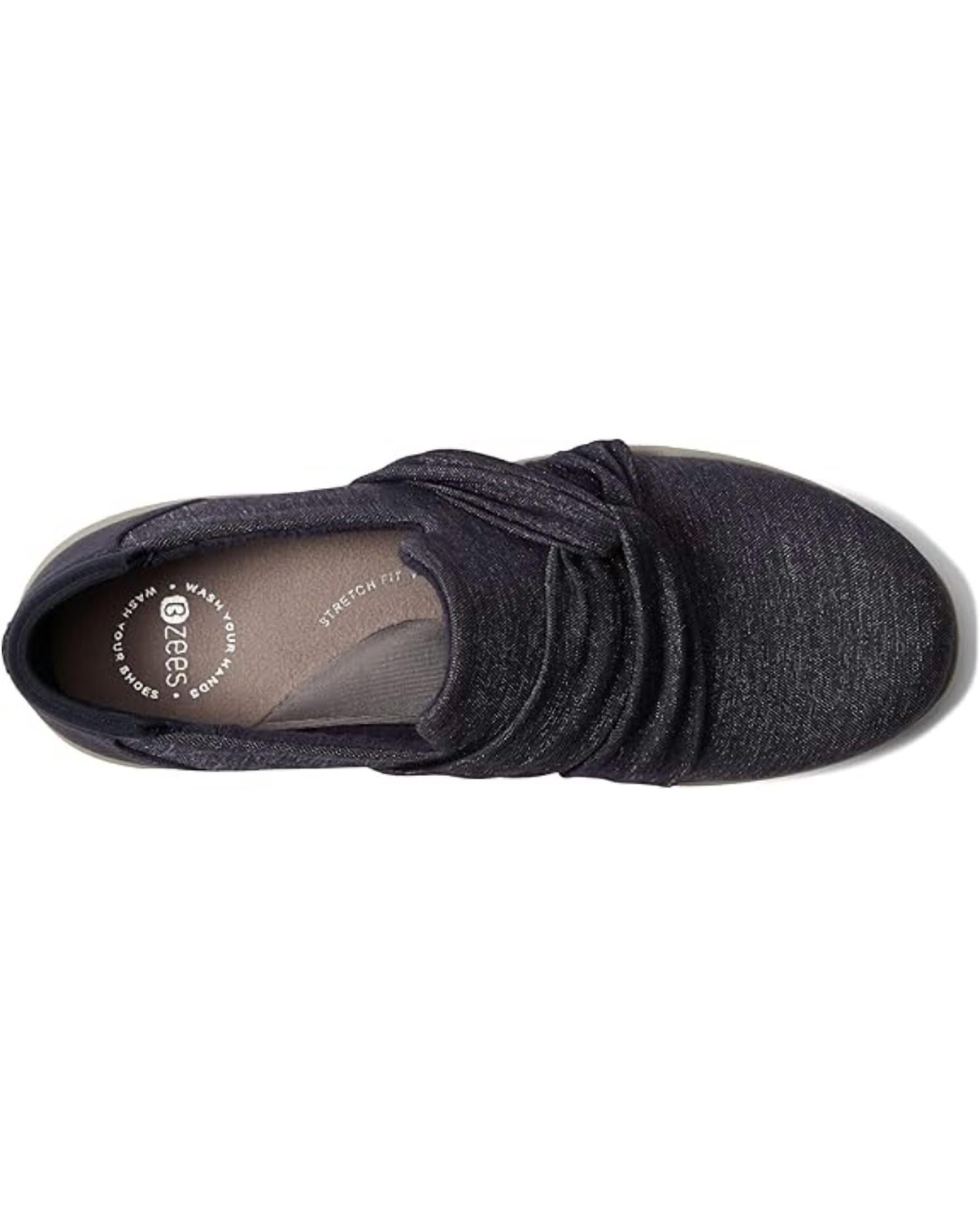Bzees Women's Glimmer Shoes in navy blue - women's sneaker - alternate view