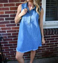 Day + Moon - JoJo Distressed Hem Dress