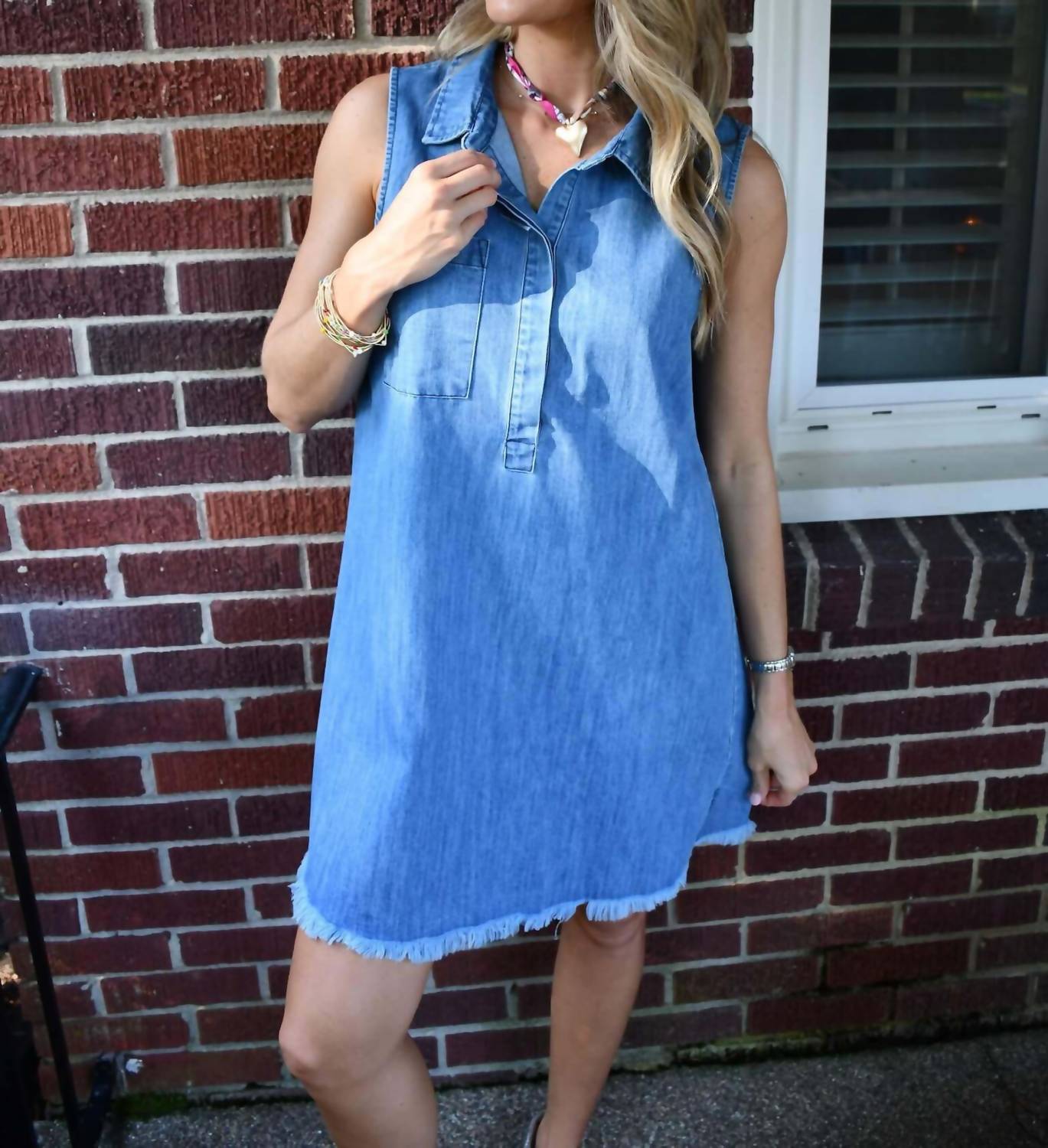 Day + Moon - JoJo Distressed Hem Dress