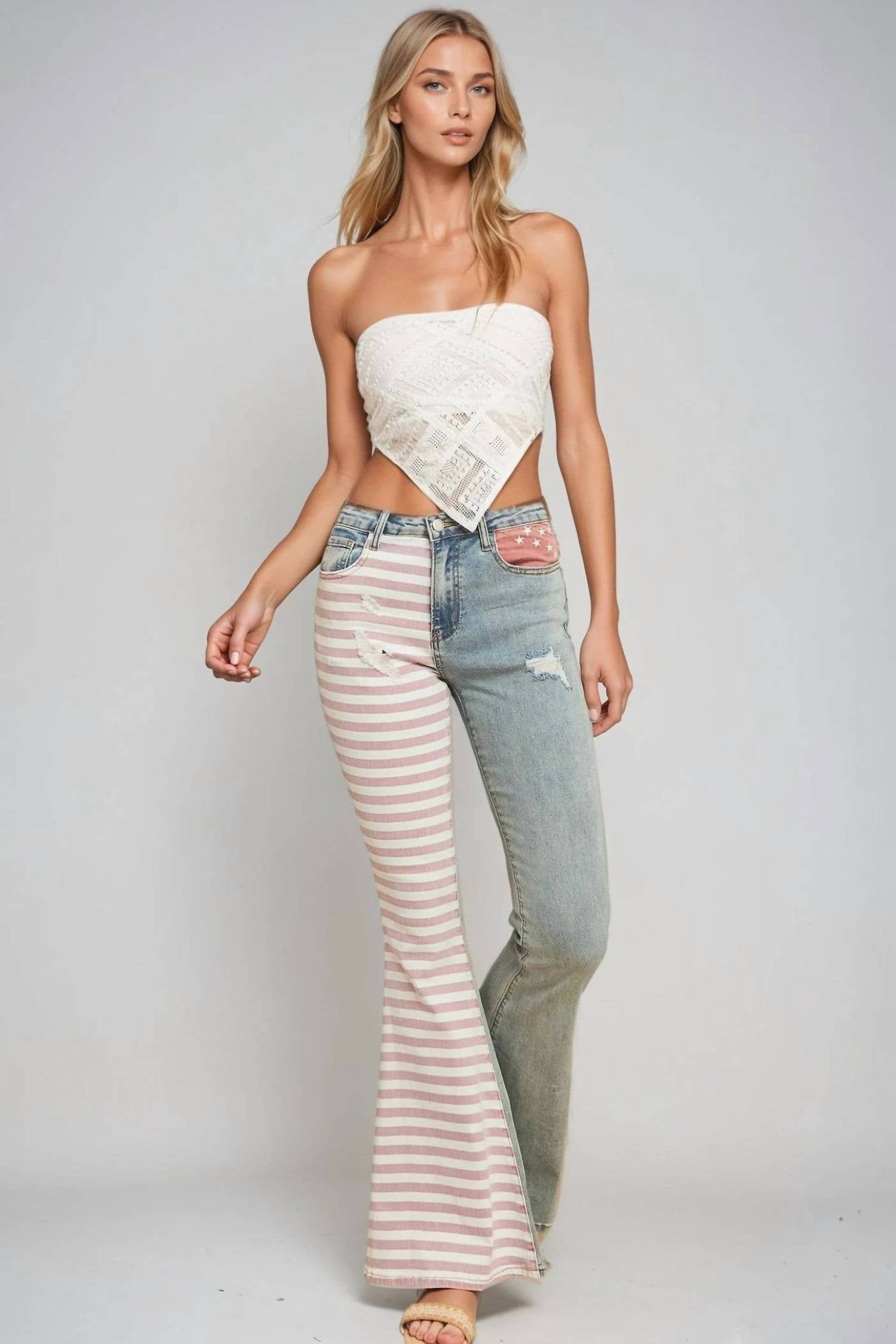 Wisteria Lane - Flag Bellbottom Jeans