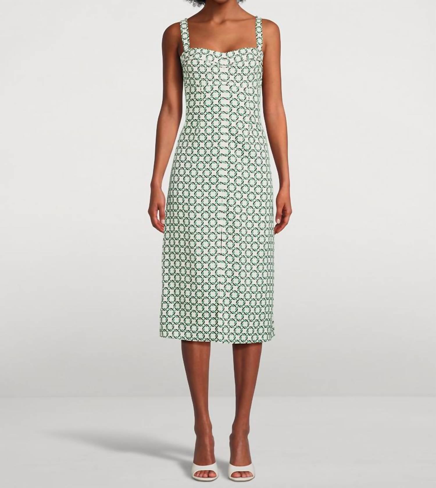 Veronica Beard COLLEEN DRESS in dove multi - women's dress
