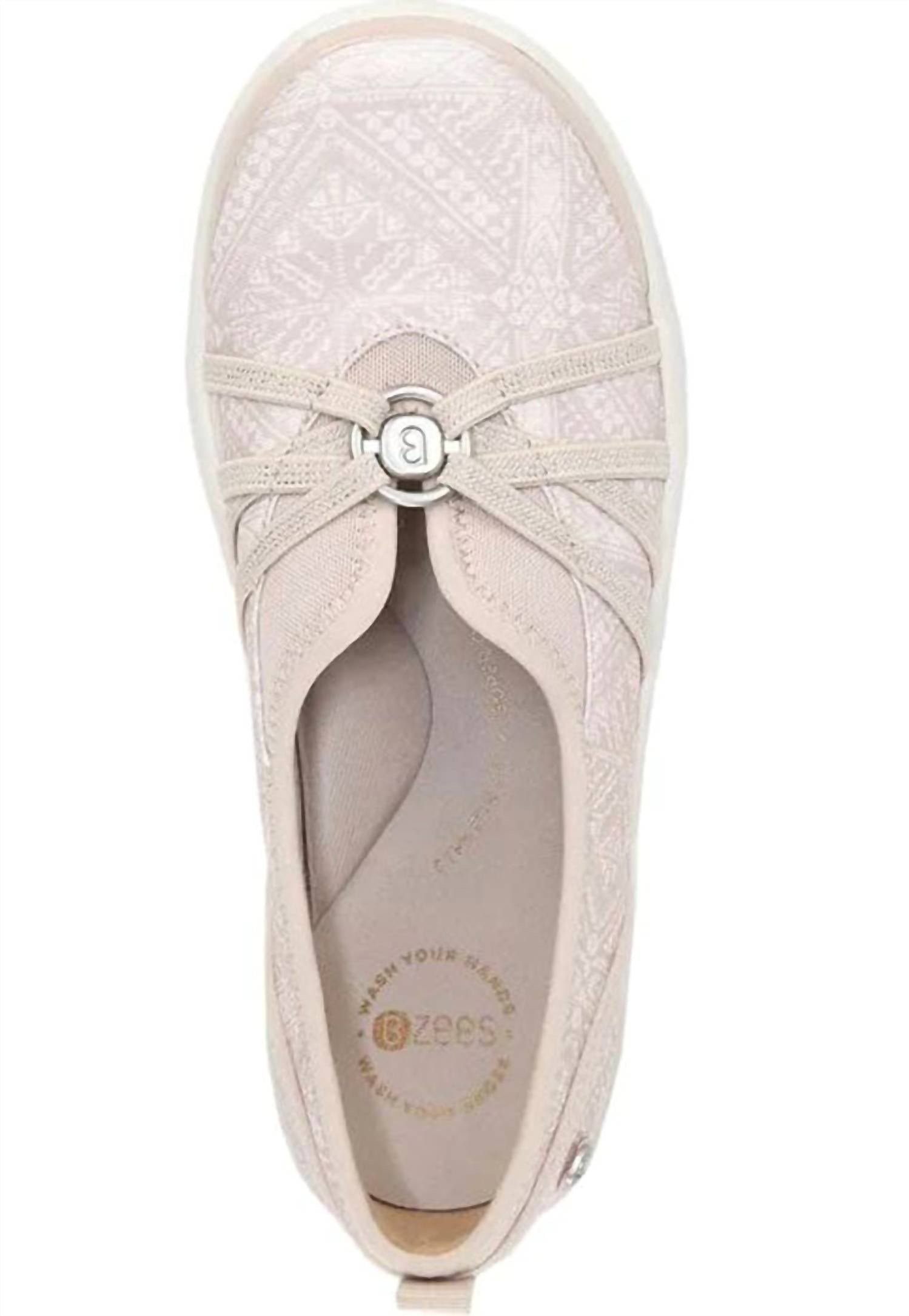 Bzees Women's Niche Sneaker in beige - women's sneaker - detail view